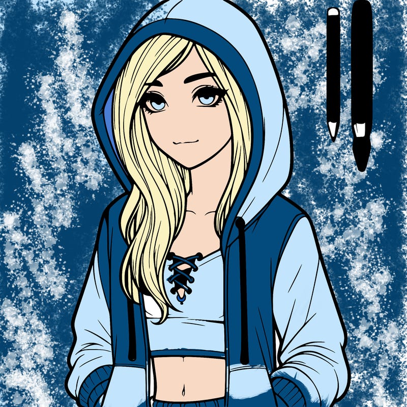 realistic girl in a hoodie