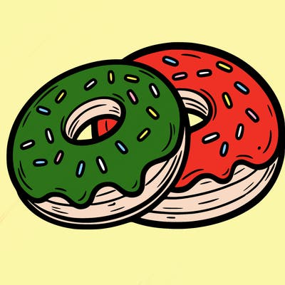 a piece of food doughnuts