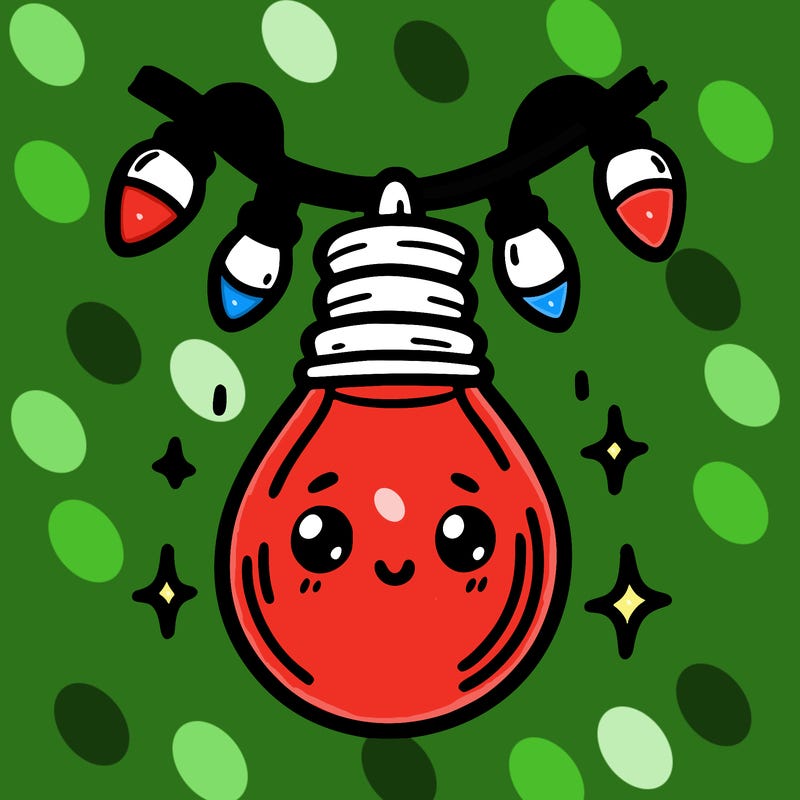 small bulb of a garland