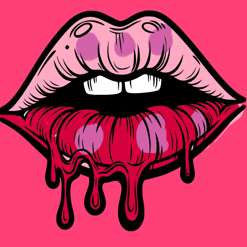 lips that look realistic and drip