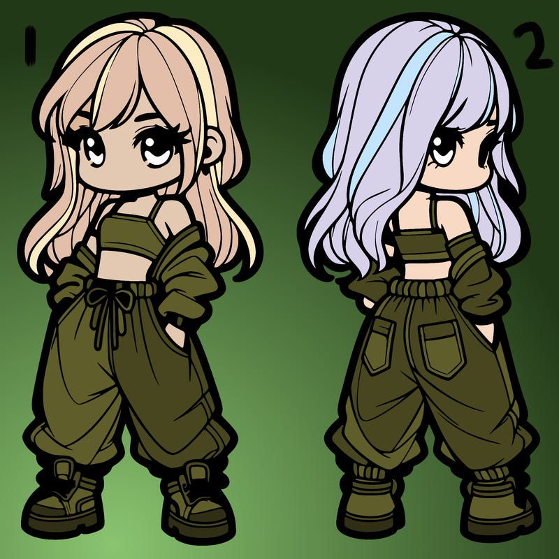 girl in crop top and baggy pants