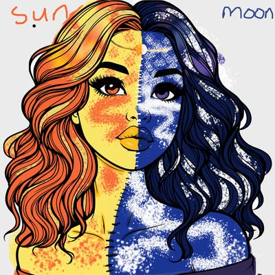 realistic girl with wavy hair and lips