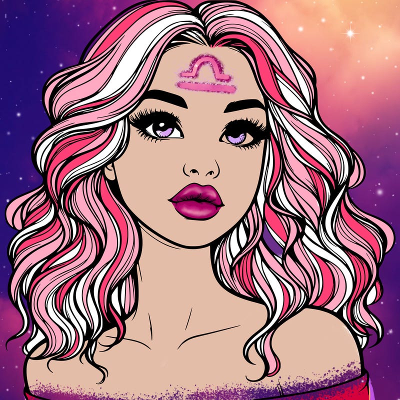 realistic girl with wavy hair and lips