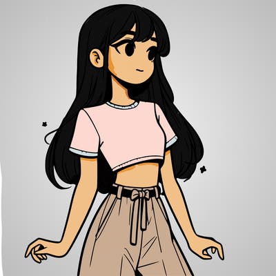 girl in a cute crop top