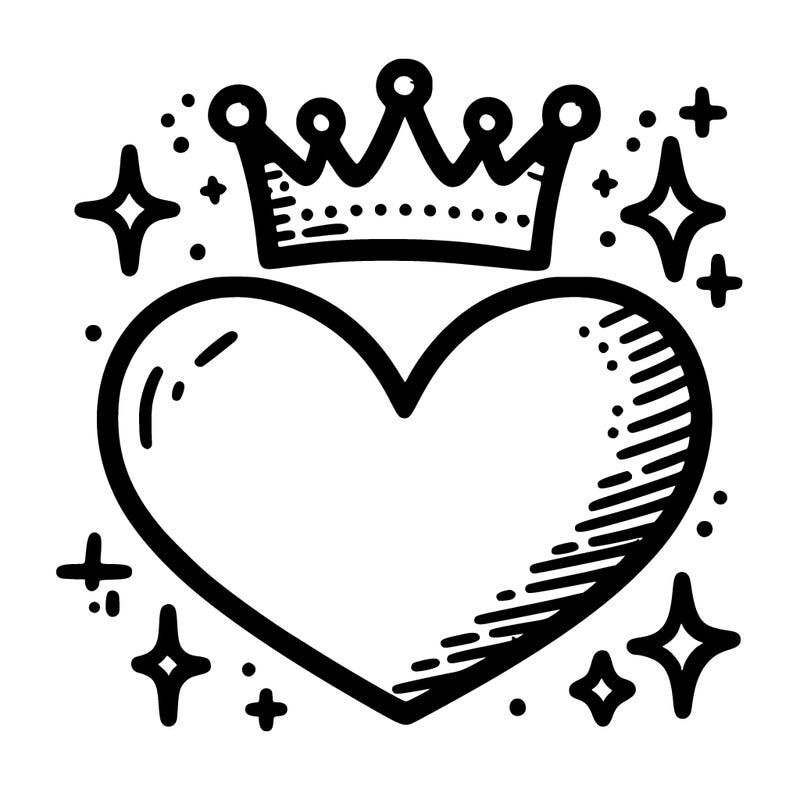 heart with crown