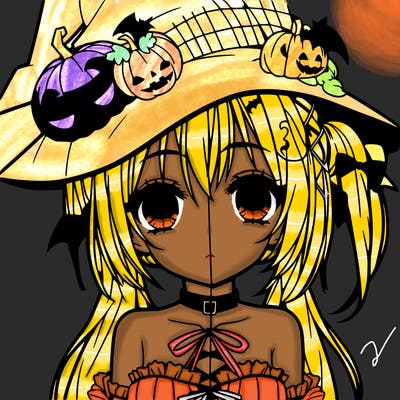 halloween anime girl