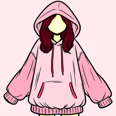 girl in oversized hoodie