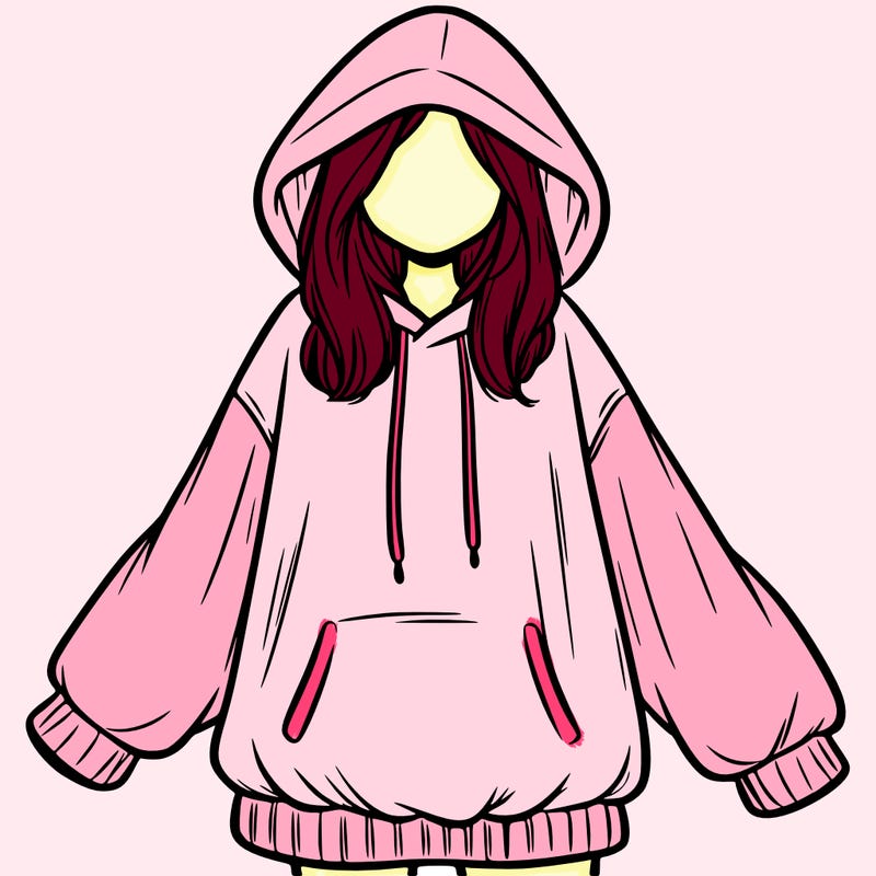 girl in oversized hoodie