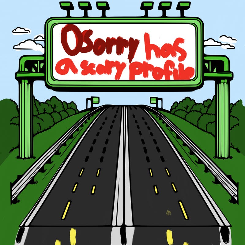 highway with a blank advertising billboard