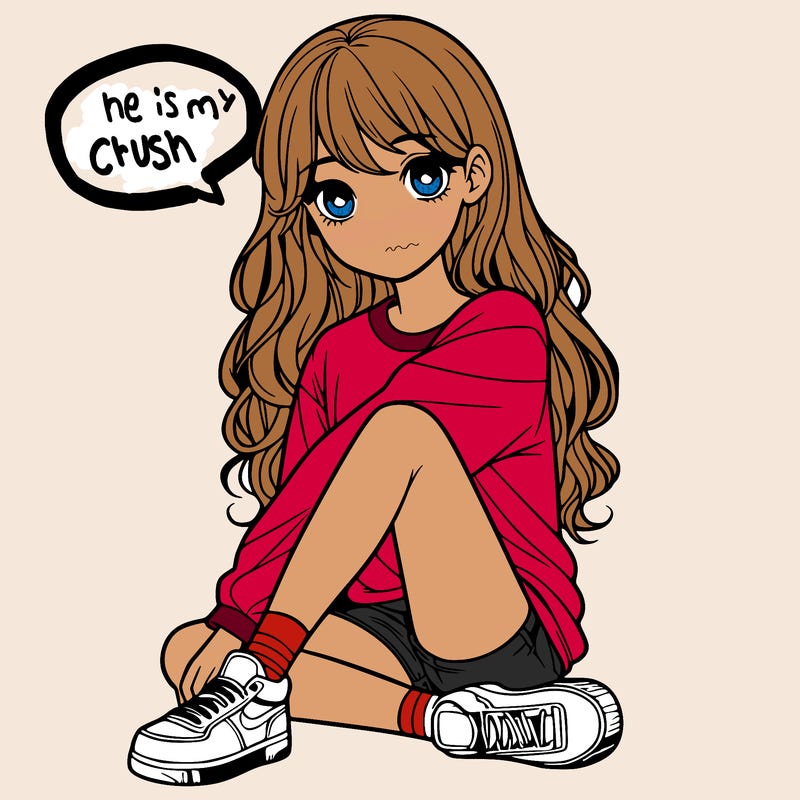 girl sitting realistic