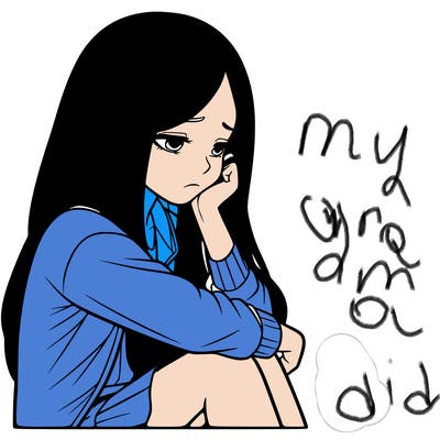 a realistic girl with depression