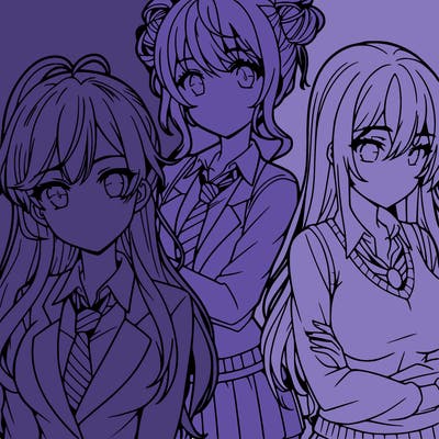 anime girls teenagers