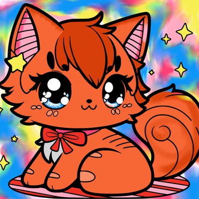 cat anime cute