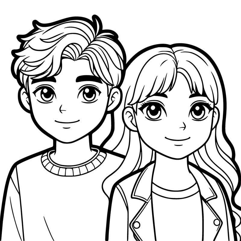 😍🥰 boy and girl that are both realistic and teens