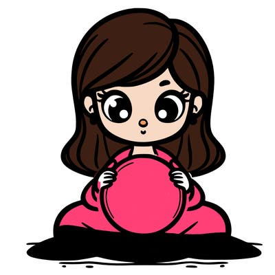 girl with a glowing orb