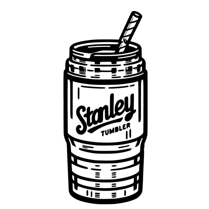 stanley tumbler bottle with handle and straw