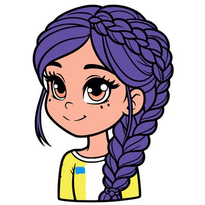girl with braids