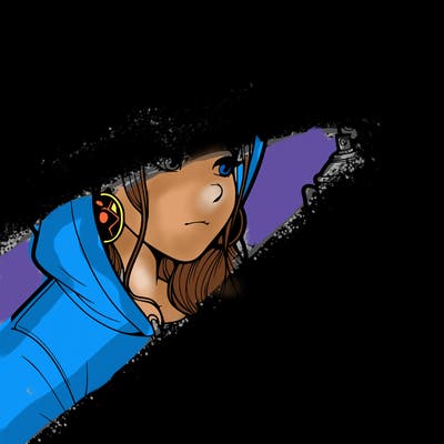 a realistic girl, spray painting