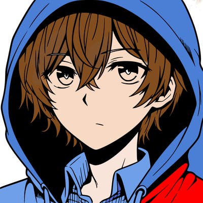 anime guy in hoodie