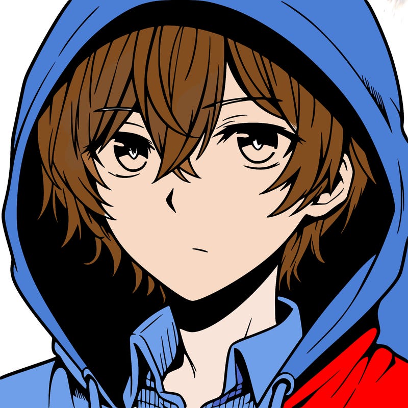 anime guy in hoodie