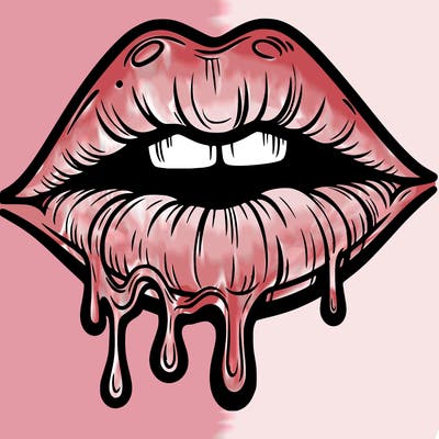 lips that look realistic and drip
