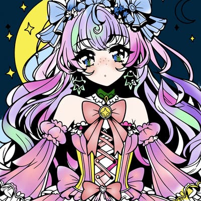 gorgeous anime magical girl