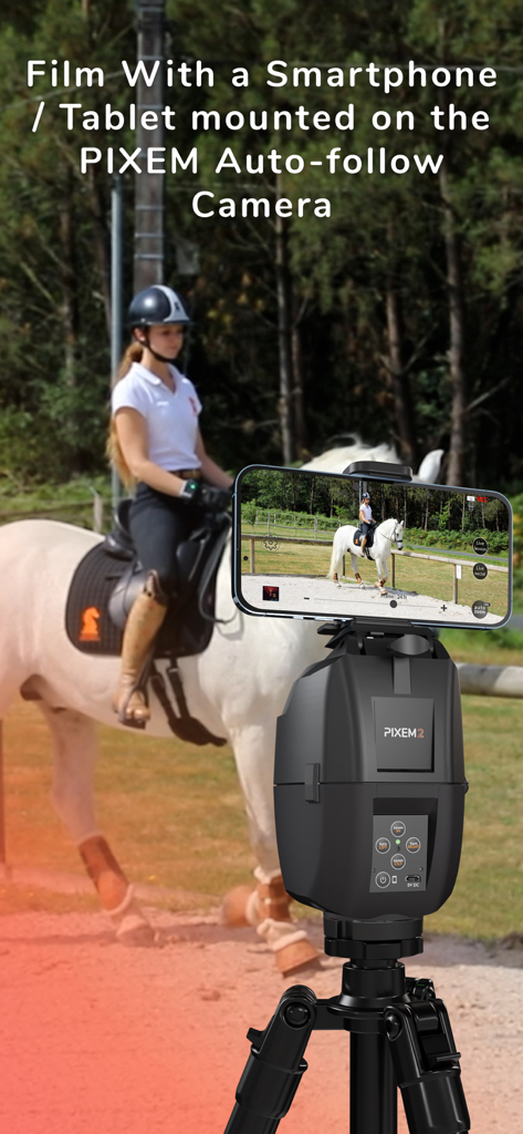 PIXEM Camera - PIXEM auto follow camera filming an equestrian training session.