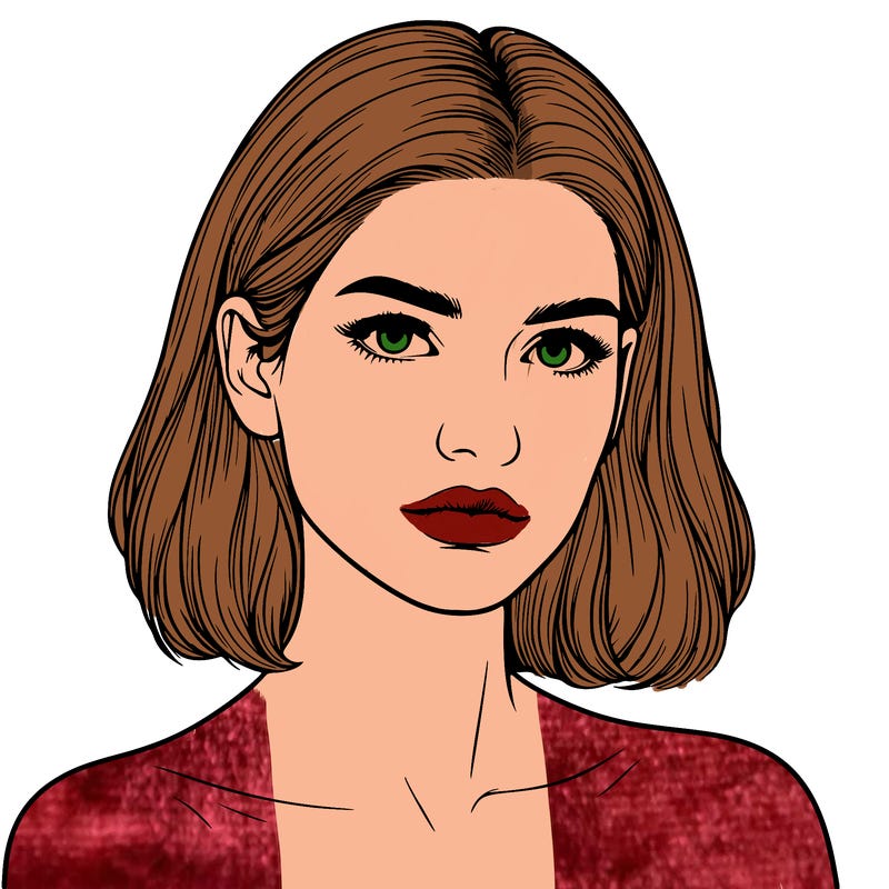 realistic portrait of woman