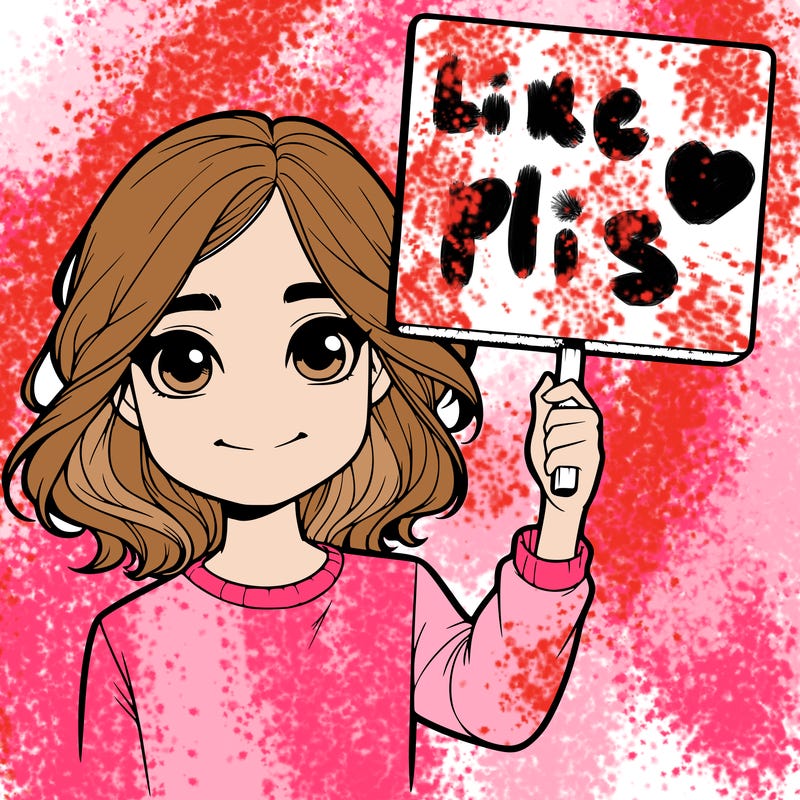 realistic girl holding up a sign