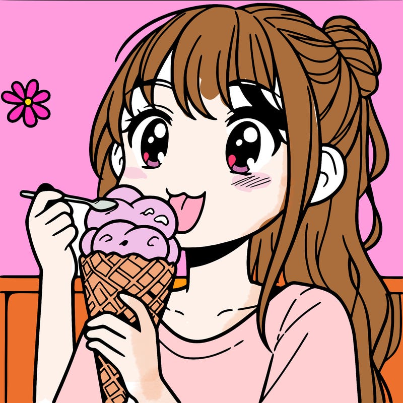 a girl eating ice cream