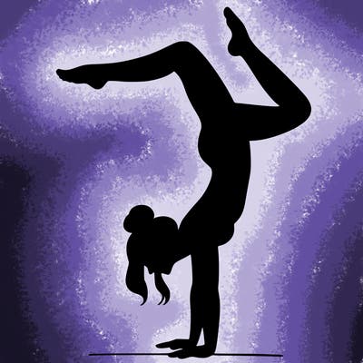 a woman doing a handstand