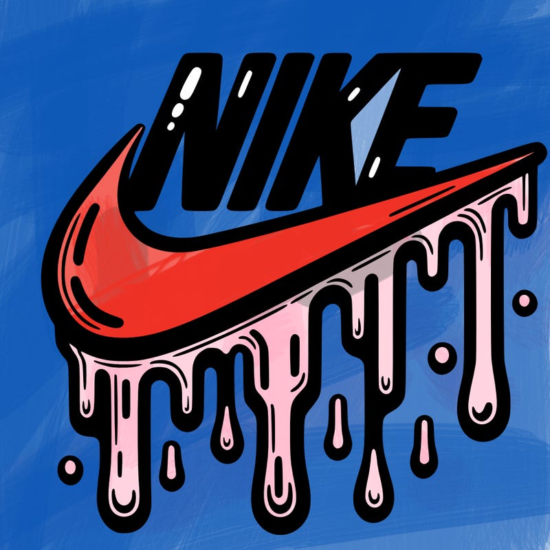 dripping nike logo