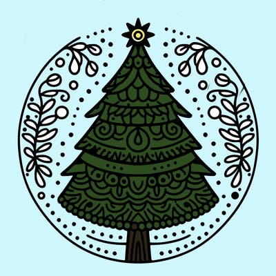 mandala sapin de noel