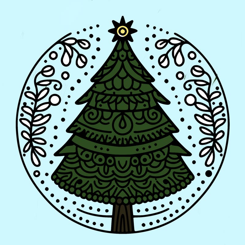 mandala sapin de noel
