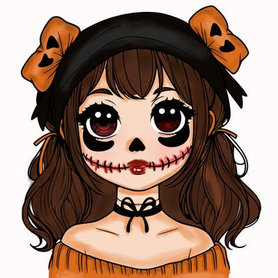 realistic girl halloween