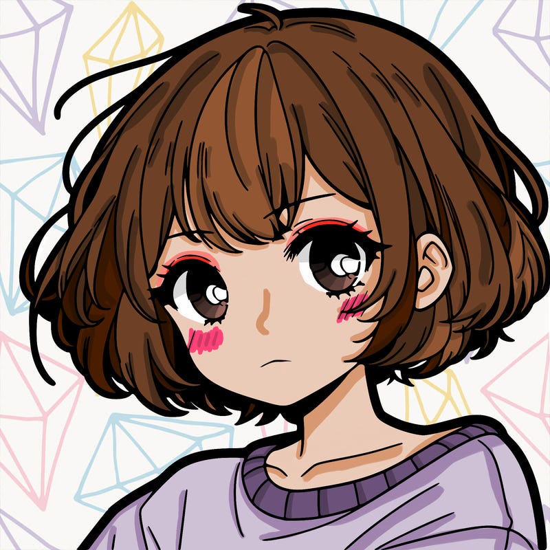 cool anime girl with short hair