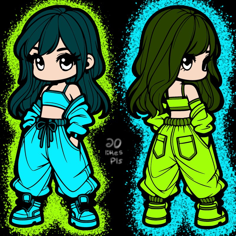 girl in crop top and baggy pants