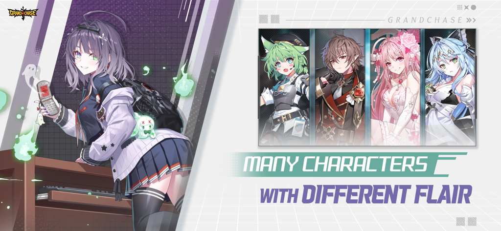 GrandChase - Showcase of various GrandChase anime characters with unique designs