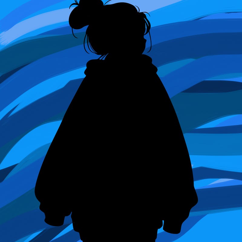 realistic girl with a oversized sweatshirt on and a bun