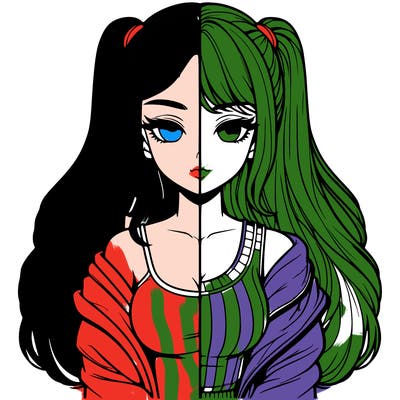 realistic girl split