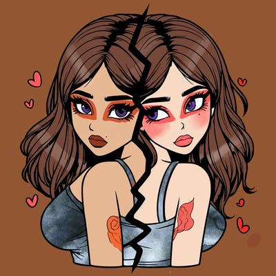 realistic girl split