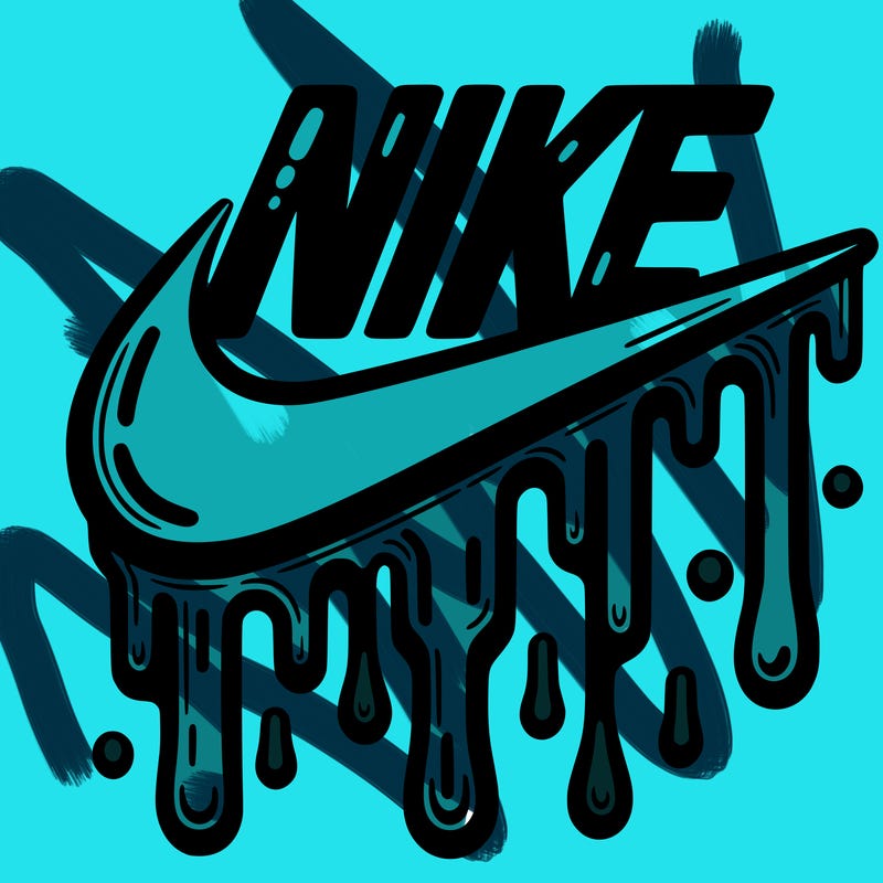 dripping nike logo