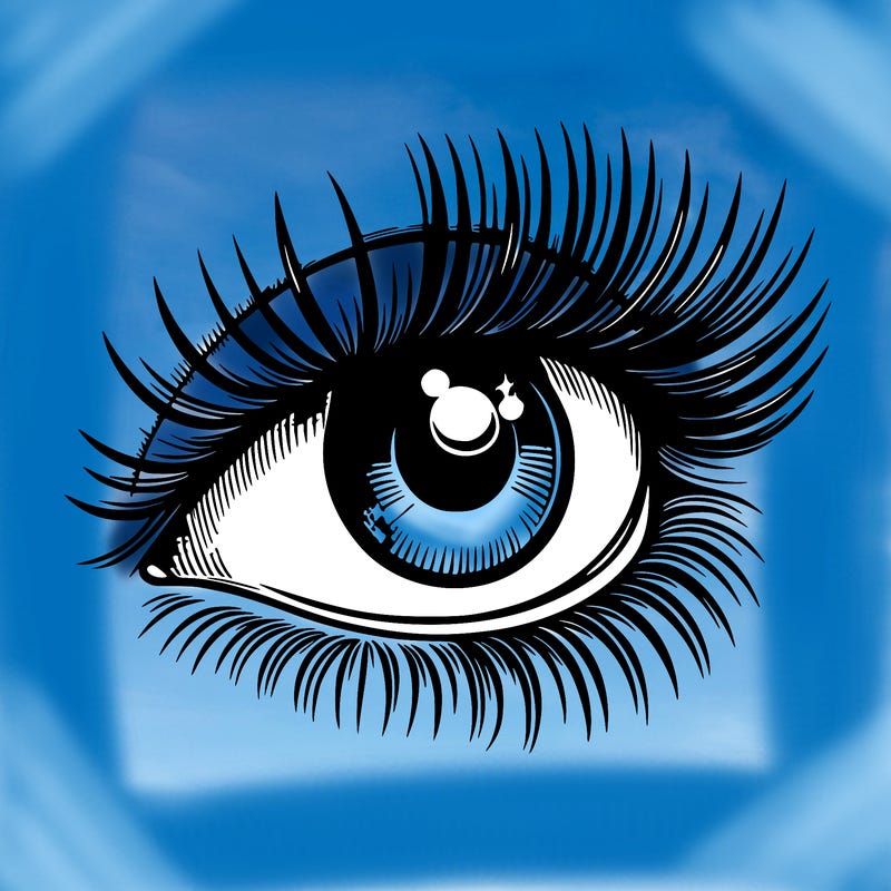 realistic eye long eylashes