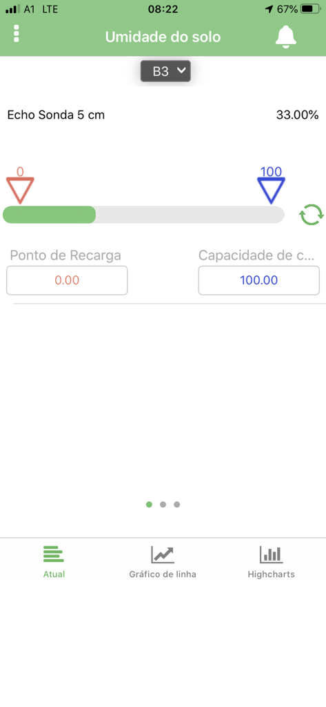 AgritecGEO Clima - Real-time soil moisture monitoring and sensor probe data in the AgritecGEO Clima app.