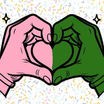 two hands make a heart