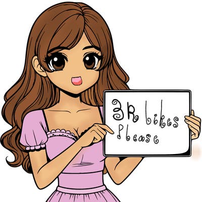 realistic pretty girl holding blank sign