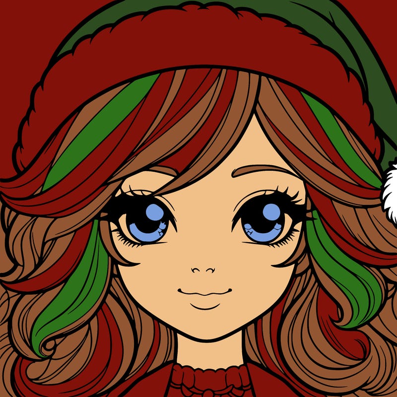 realistic christmas girl