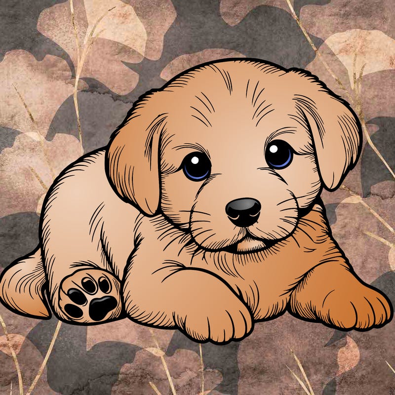 a cute realistic puppy