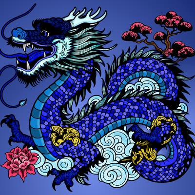 realistic asian dragon