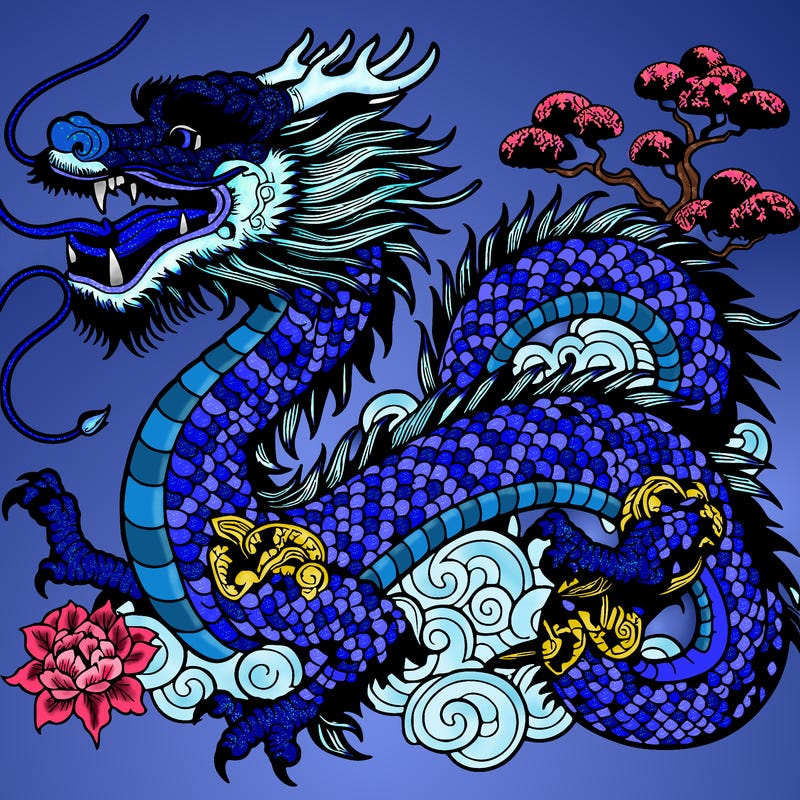realistic asian dragon